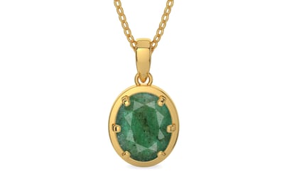 Gold Emerald Pendant Fine Quality (P8)
