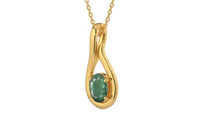 Gold Emerald Pendant Fine Quality (P9)