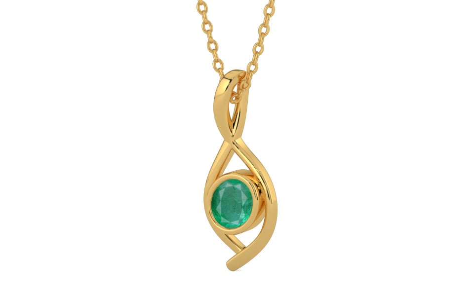 Gold Emerald Pendant Limited Quality (P1)