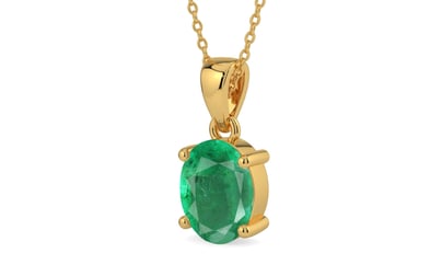 Gold Emerald Pendant Limited Quality (P10)