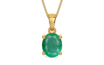 Gold Emerald Pendant Limited Quality (P10)