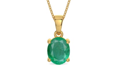Gold Emerald Pendant Limited Quality (P10)