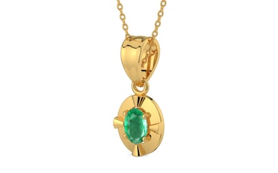 Gold Emerald Pendant Limited Quality (P11)