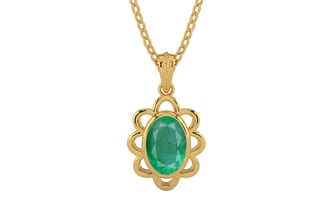 Gold Emerald Pendant Limited Quality (P3)