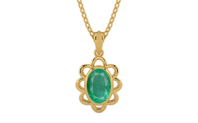 Gold Emerald Pendant Limited Quality (P3)