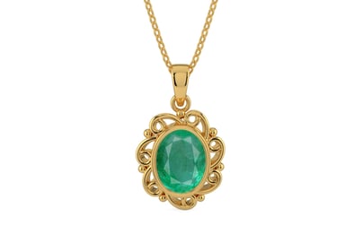 Gold Emerald Pendant Limited Quality (P5)