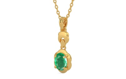 Gold Emerald Pendant Limited Quality (P6)