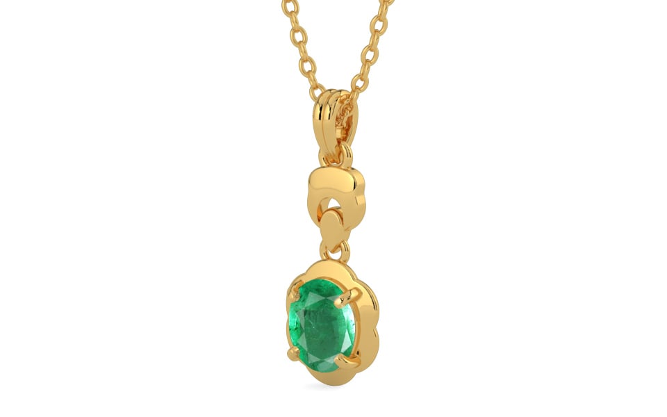 Gold Emerald Pendant Limited Quality (P6)
