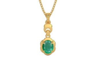 Gold Emerald Pendant Limited Quality (P6)