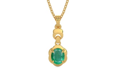 Gold Emerald Pendant Limited Quality (P6)