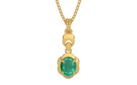 Gold Emerald Pendant Limited Quality (P6)