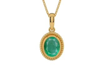 Gold Emerald Pendant Limited Quality (P7)