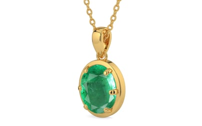 Gold Emerald Pendant Limited Quality (P8)