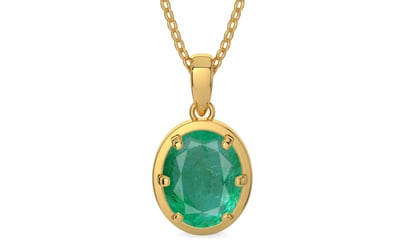 Gold Emerald Pendant Limited Quality (P8)