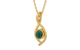 Gold Emerald Pendant Prime Quality (P1)
