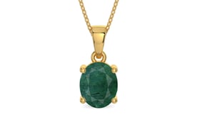 Gold Emerald Pendant Prime Quality (P10)