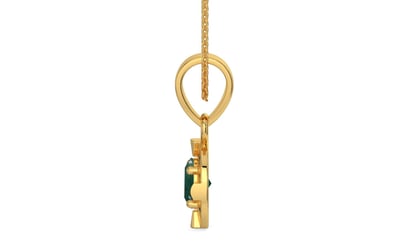 Gold Emerald Pendant Prime Quality (P11)