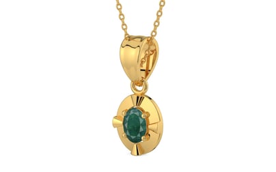 Gold Emerald Pendant Prime Quality (P11)