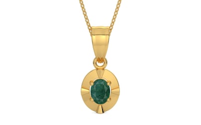 Gold Emerald Pendant Prime Quality (P11)