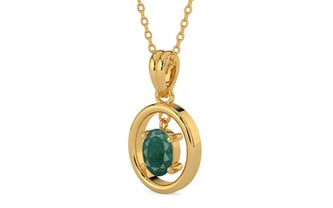 Gold Emerald Pendant Prime Quality (P2)