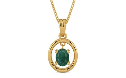 Gold Emerald Pendant Prime Quality (P2)