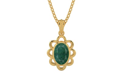 Gold Emerald Pendant Prime Quality (P3)