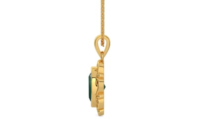 Gold Emerald Pendant Prime Quality (P5)