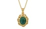Gold Emerald Pendant Prime Quality (P5)