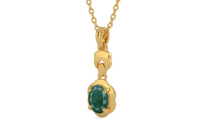 Gold Emerald Pendant Prime Quality (P6)