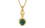 Gold Emerald Pendant Prime Quality (P6)