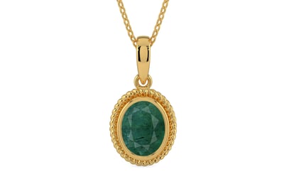 Gold Emerald Pendant Prime Quality (P7)