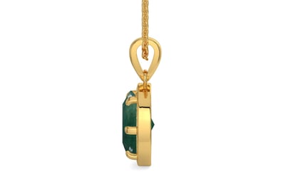 Gold Emerald Pendant Prime Quality (P8)