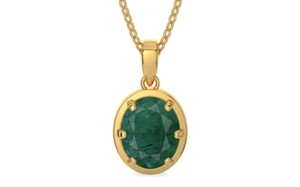 Gold Emerald Pendant Prime Quality (P8)