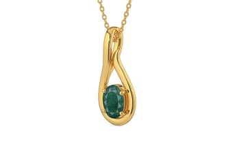 Gold Emerald Pendant Prime Quality (P9)
