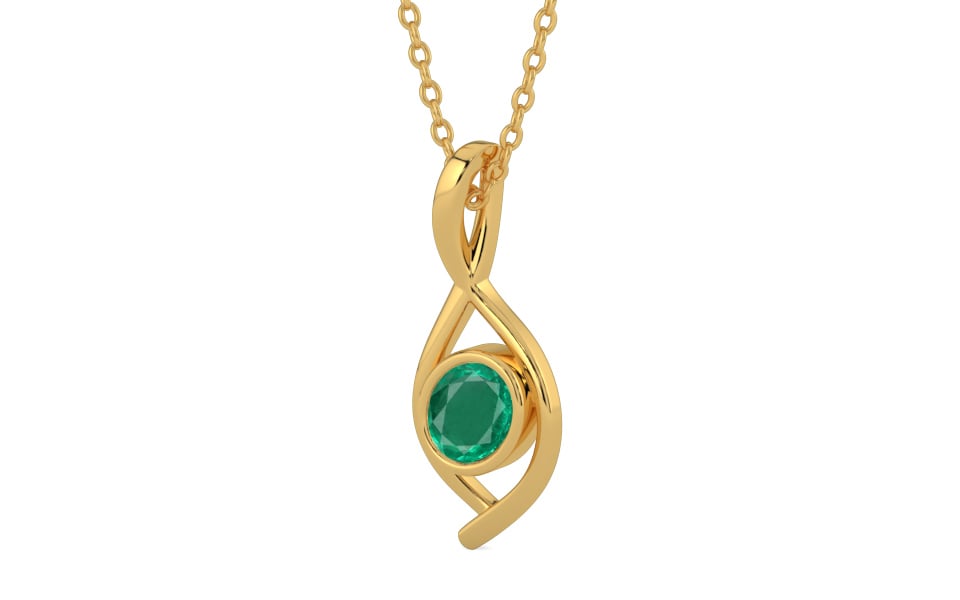 Gold Emerald Pendant Rare Quality (P1)