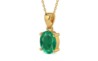 Gold Emerald Pendant Rare Quality (P10)