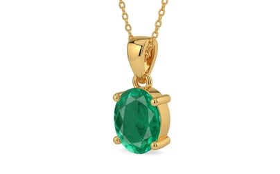 Gold Emerald Pendant Rare Quality (P10)