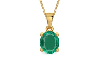 Gold Emerald Pendant Rare Quality (P10)