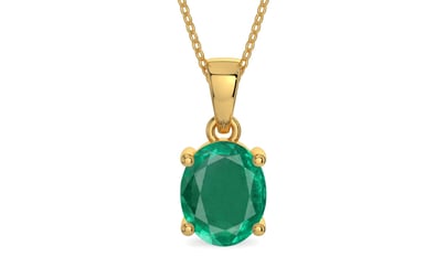Gold Emerald Pendant Rare Quality (P10)