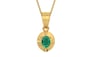 Gold Emerald Pendant Rare Quality (P11)