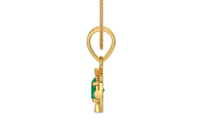 Gold Emerald Pendant Rare Quality (P11)