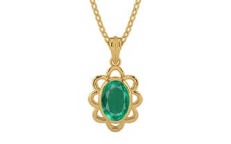 Gold Emerald Pendant Rare Quality (P3)