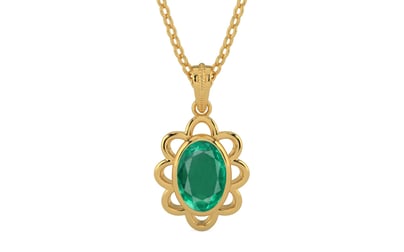 Gold Emerald Pendant Rare Quality (P3)