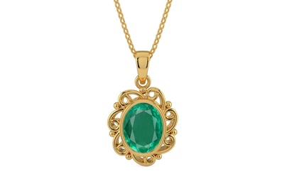 Gold Emerald Pendant Rare Quality (P5)