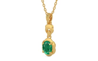 Gold Emerald Pendant Rare Quality (P6)