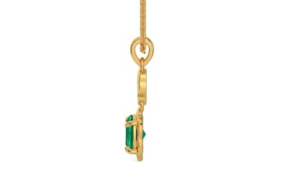 Gold Emerald Pendant Rare Quality (P6)