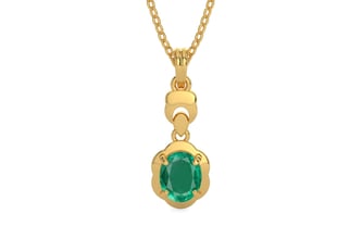 Gold Emerald Pendant Rare Quality (P6)
