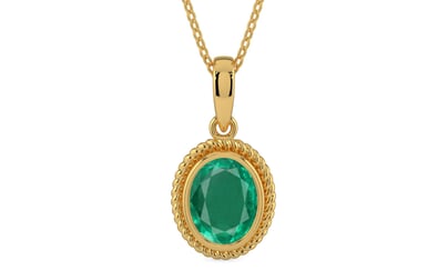 Gold Emerald Pendant Rare Quality (P7)