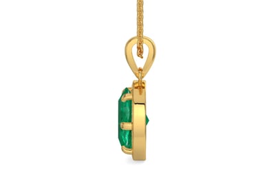 Gold Emerald Pendant Rare Quality (P8)