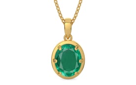 Gold Emerald Pendant Rare Quality (P8)